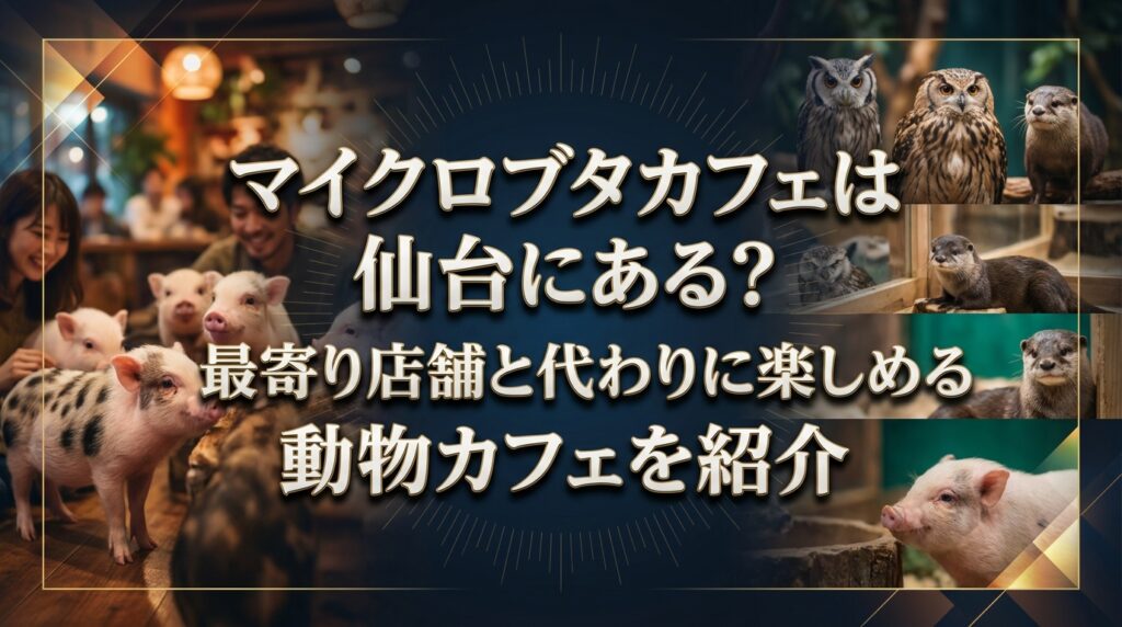 マイクロブタカフェは仙台にある？最寄り店舗と代わりに楽しめる動物カフェを紹介