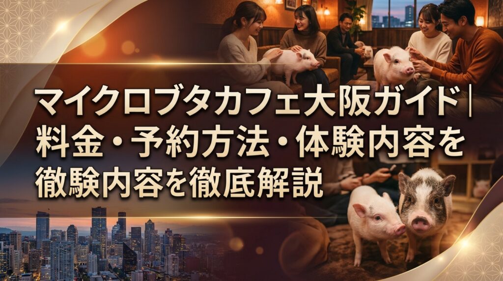 マイクロブタカフェ大阪ガイド｜料金・予約方法・体験内容を徹底解説