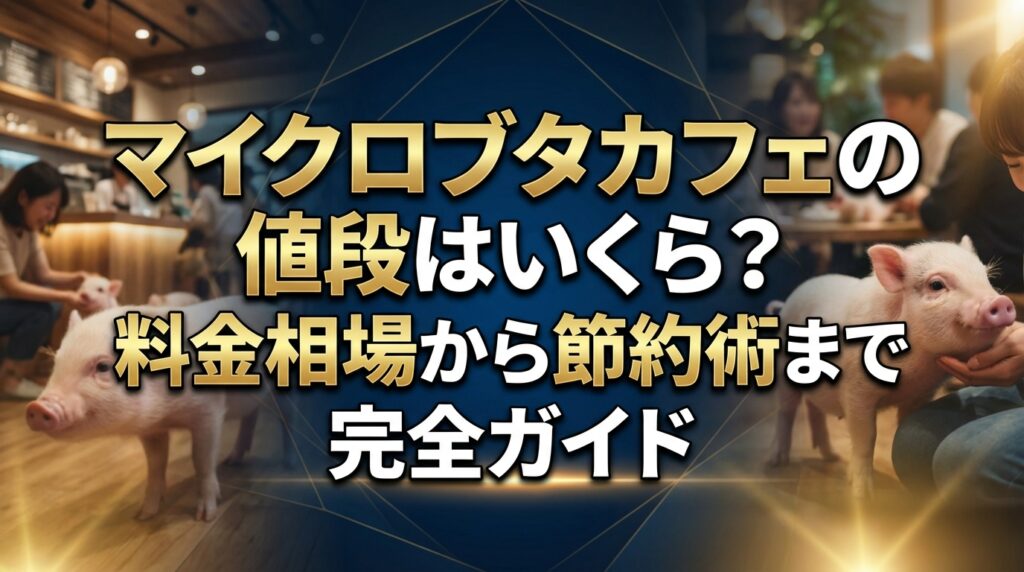 マイクロブタカフェの値段はいくら？料金相場から節約術まで完全ガイド
