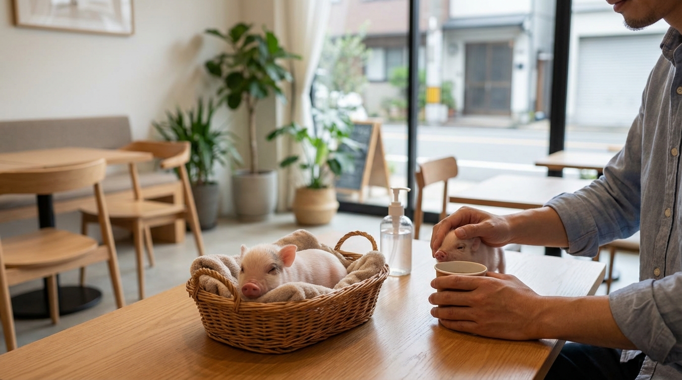 マイクロブタカフェ訪問前の準備と注意点