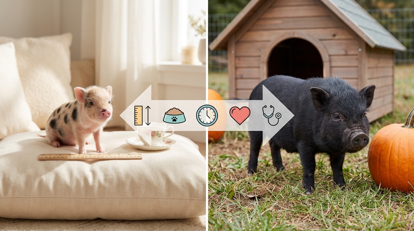 マイクロブタとミニブタの違いを5つの軸で徹底比較