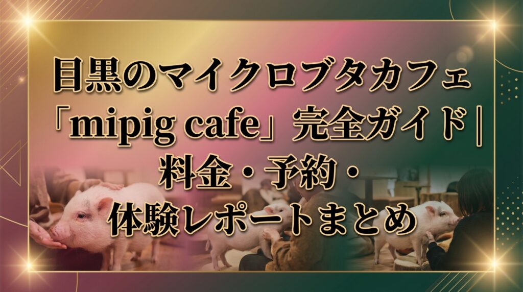 目黒のマイクロブタカフェ「mipig cafe」完全ガイド｜料金・予約・体験レポートまとめ