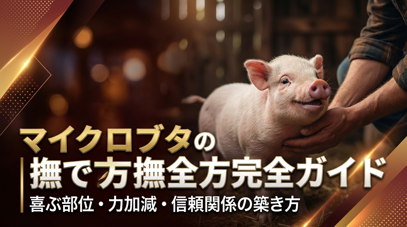 マイクロブタの撫で方完全ガイド|喜ぶ部位・力加減・信頼関係の築き方