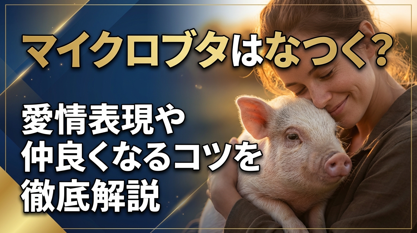 マイクロブタはなつく?愛情表現や仲良くなるコツを徹底解説