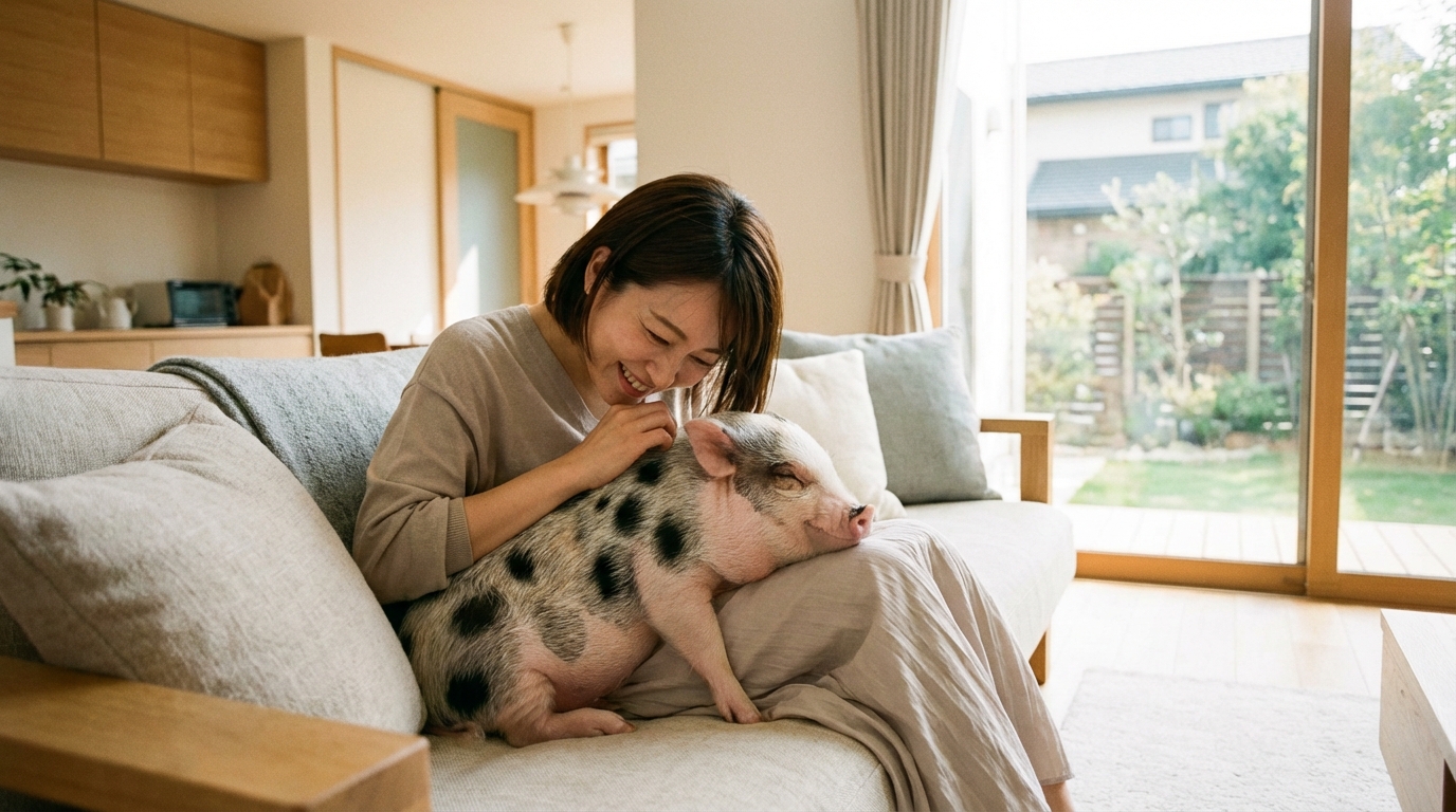 【結論】マイクロブタは飼い主にしっかりなつきます