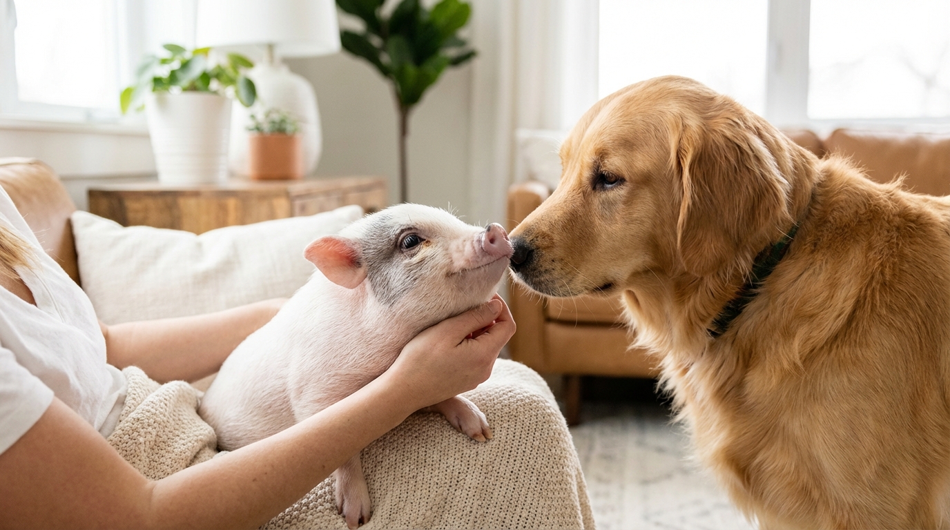 マイクロブタがなつく3つの理由【犬並みの知能と社会性】