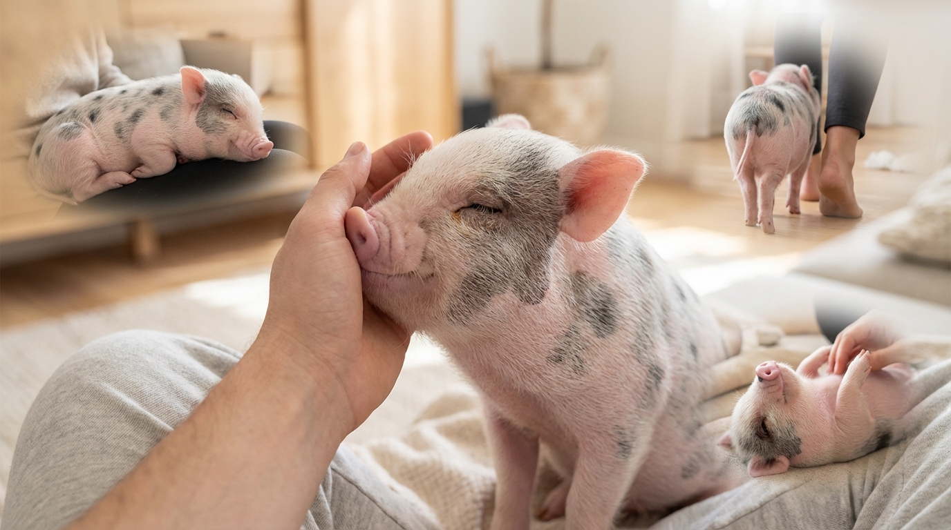 マイクロブタがなつくとどうなる?7つの愛情表現