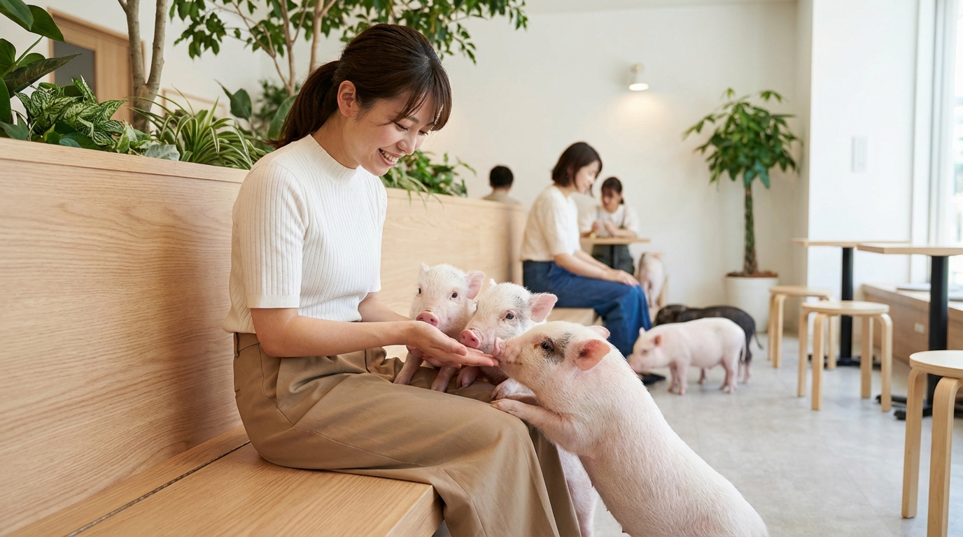 マイクロブタカフェで触れ合う時のマナー