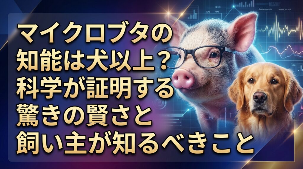 マイクロブタの知能は犬以上？科学が証明する驚きの賢さと飼い主が知るべきこと