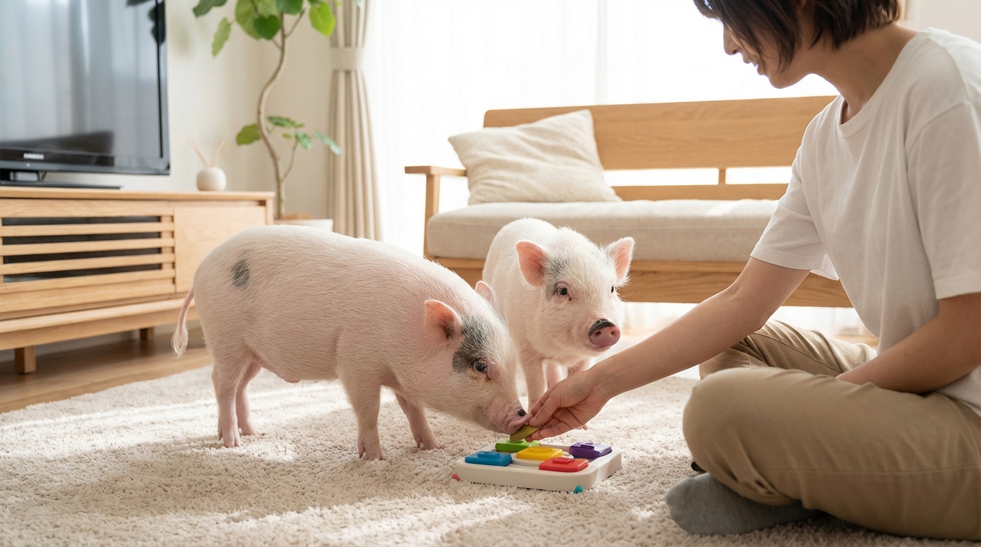 飼い主が実感するマイクロブタの賢さエピソード7選