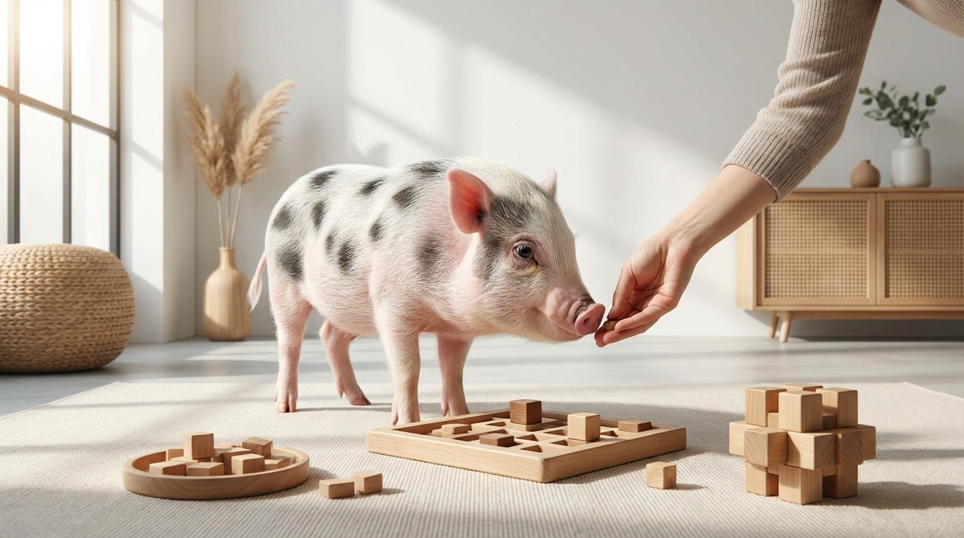 マイクロブタの知能を活かす基本トレーニング術