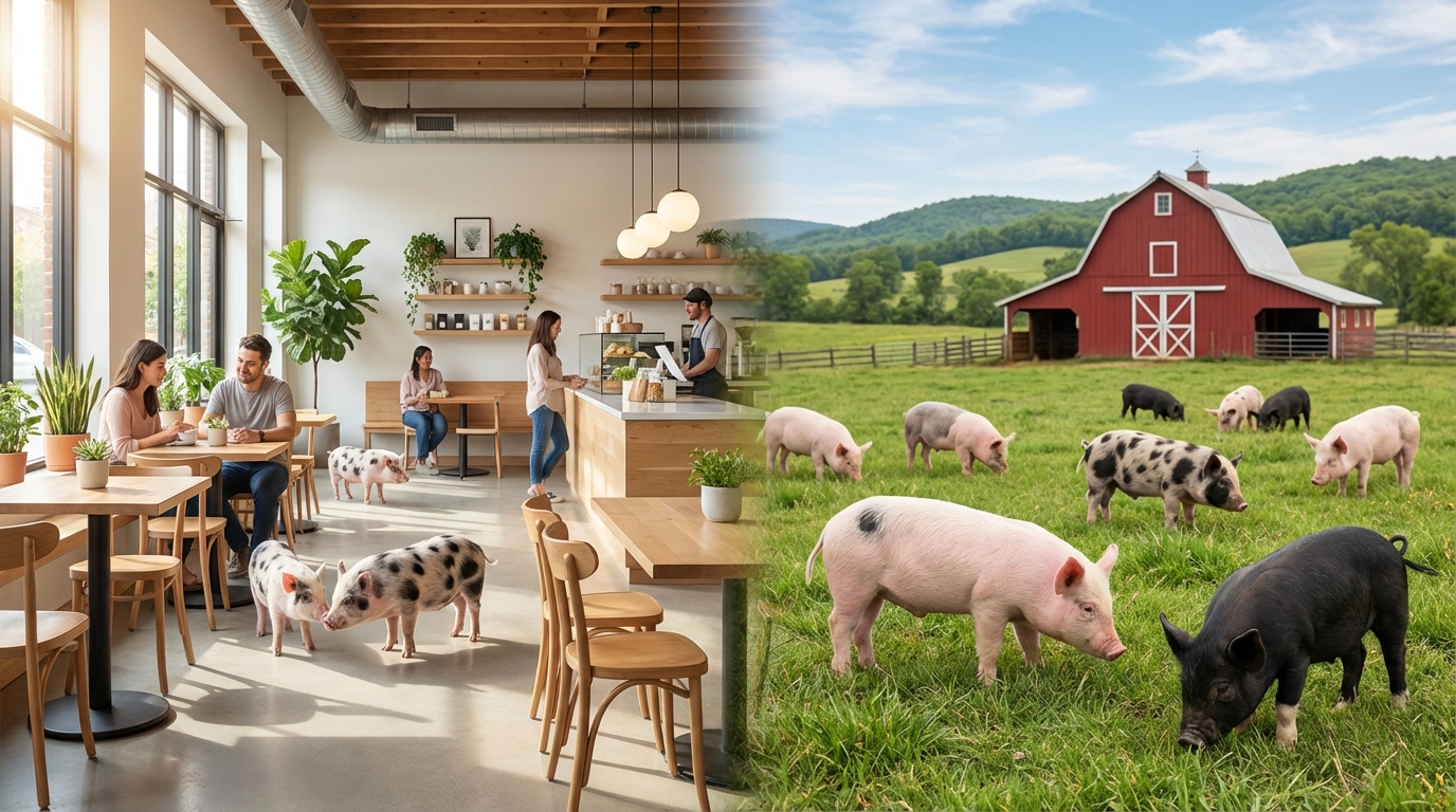 マイクロブタに会える場所|カフェ・牧場で種類を見比べよう