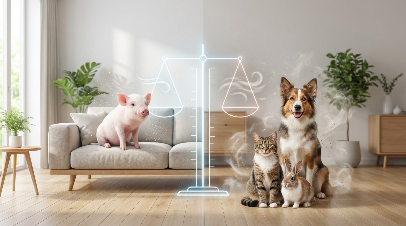 マイクロブタと他のペットのアレルギーリスク比較【一覧表】