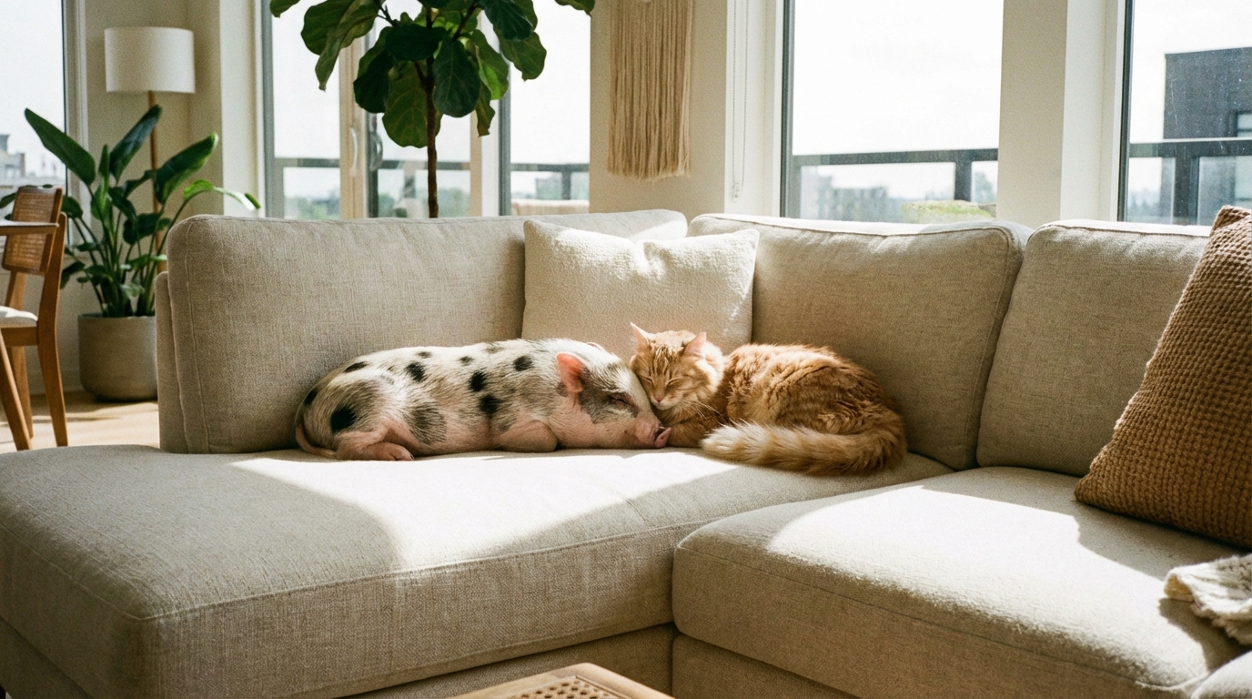 【体験談】マイクロブタと猫を同居させた飼い主のリアルな声