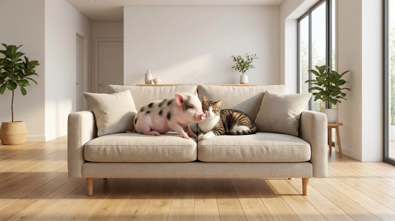 猫との相性が良いマイクロブタの選び方