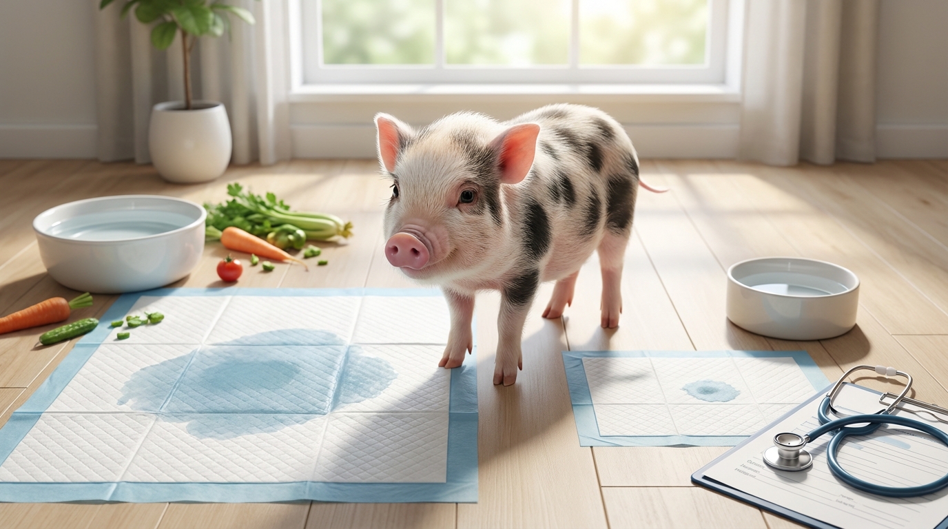 マイクロブタの尿量が多い・少ないときに考えられる原因