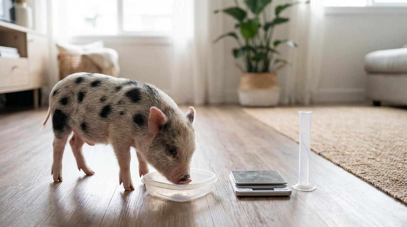 自宅でできるマイクロブタの尿量の測り方