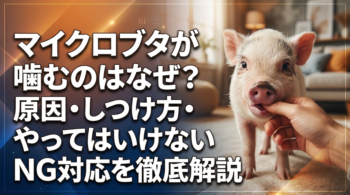 マイクロブタが噛むのはなぜ?原因・しつけ方・やってはいけないNG対応を徹底解説