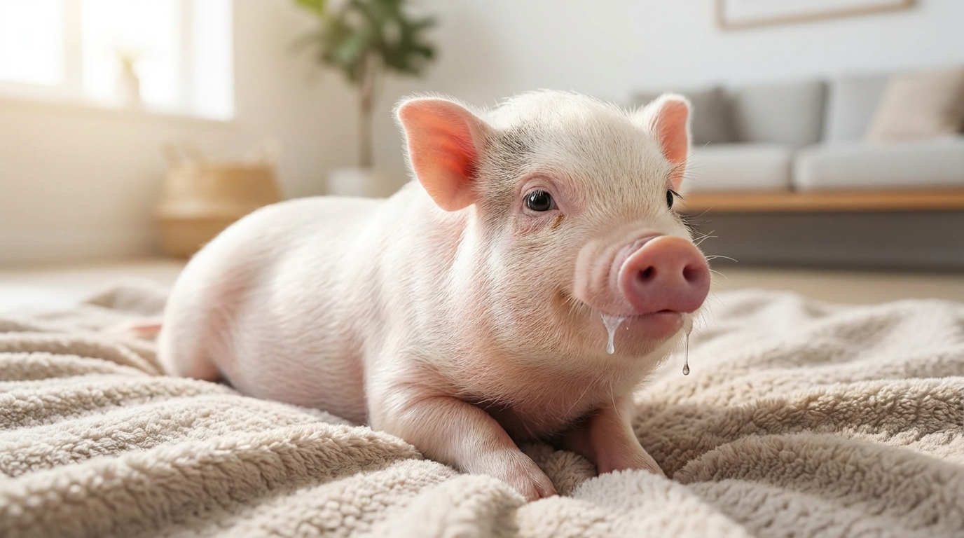 マイクロブタのよだれは病気？結論から言うと基本的に心配不要