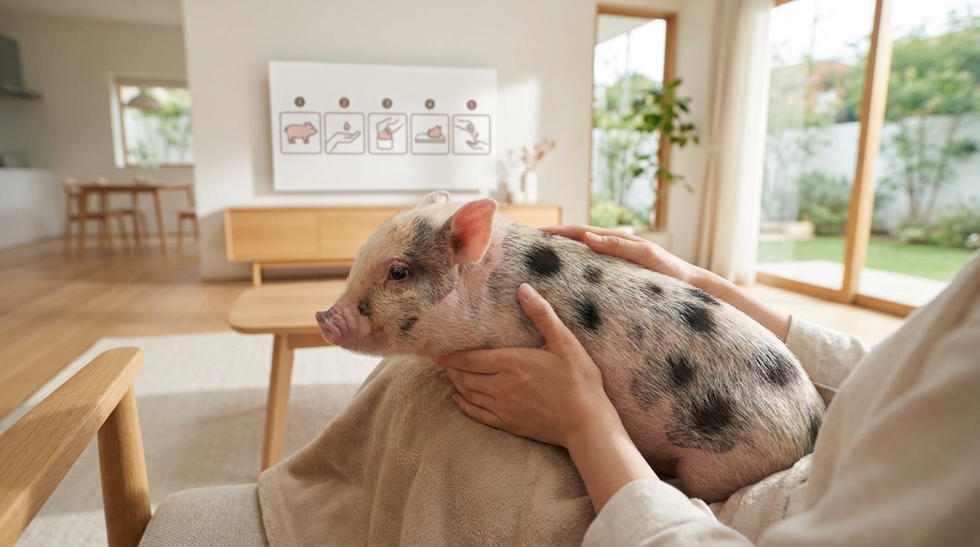 マイクロブタの正しい抱っこの仕方【5ステップで解説】