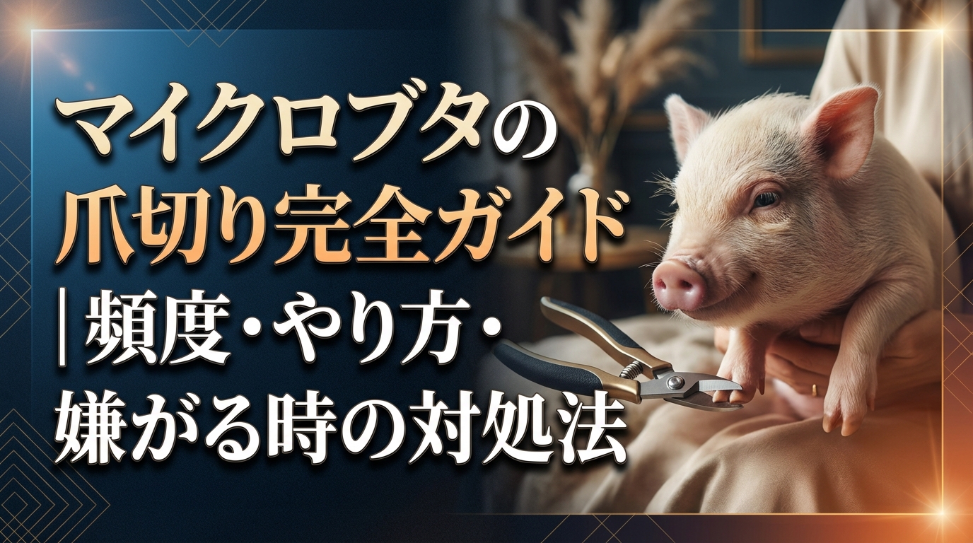 マイクロブタの爪切り完全ガイド|頻度・やり方・嫌がる時の対処法
