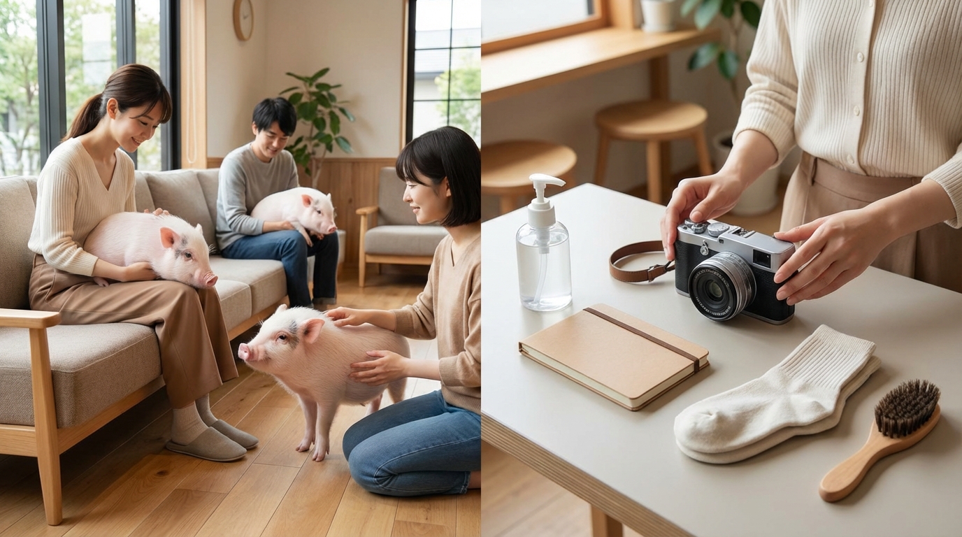 マイクロブタカフェに行く前の準備と注意点