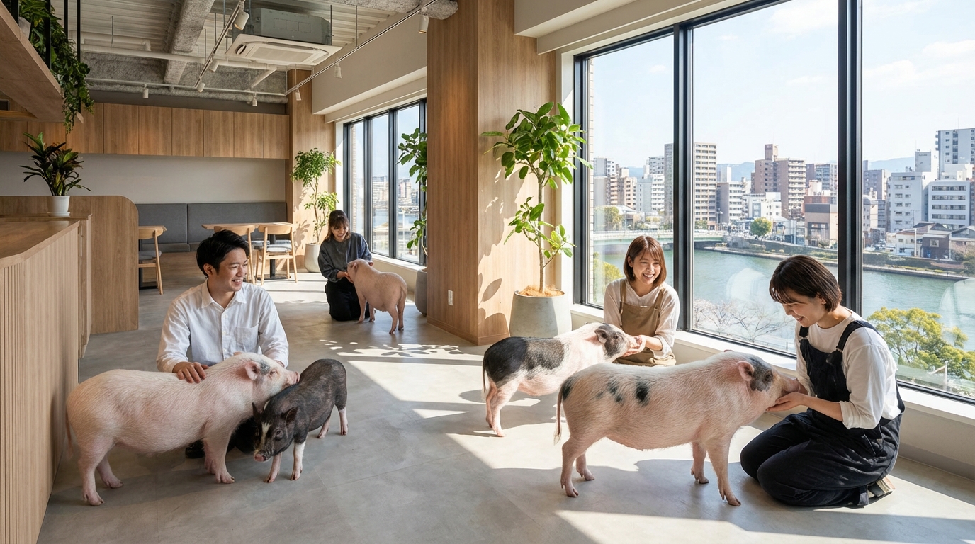 福岡でマイクロブタに会える場所はここ！施設一覧を紹介