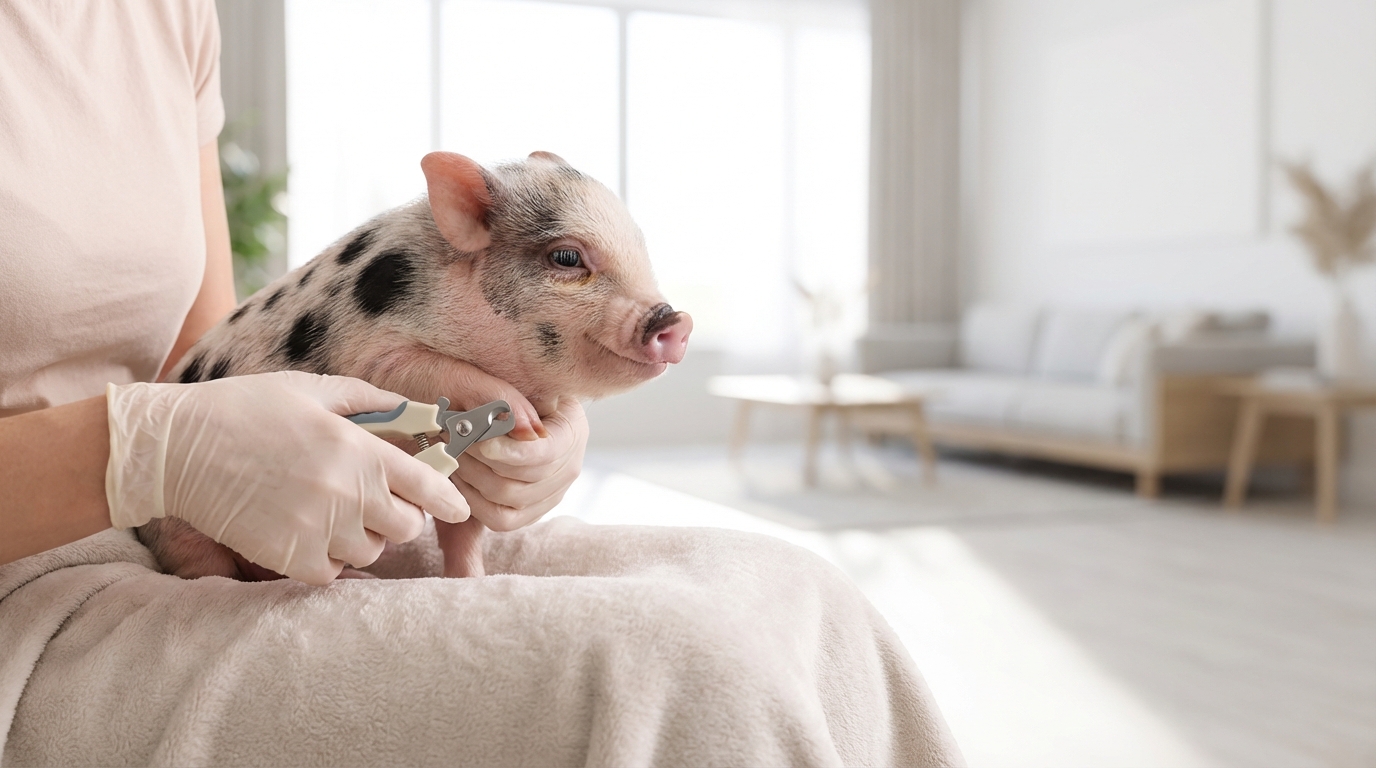 マイクロブタが爪切りを嫌がる・暴れる時の対処法