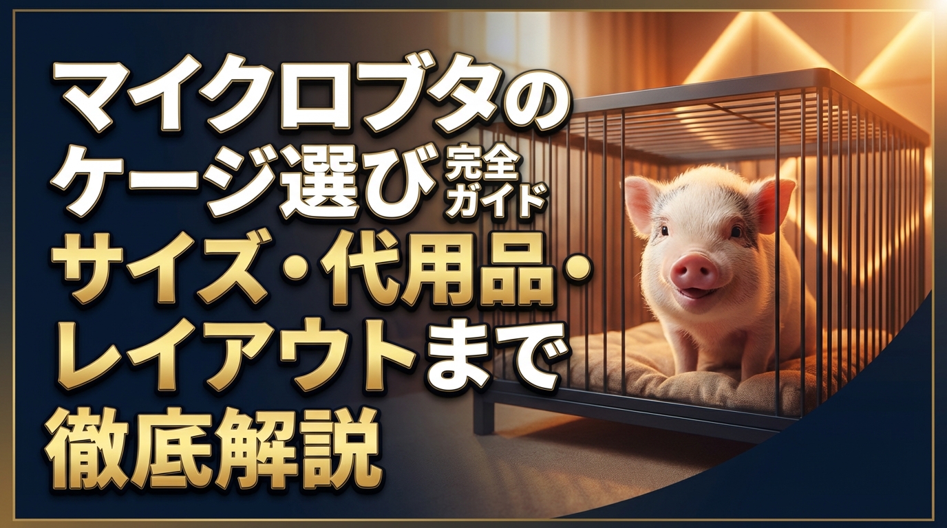 マイクロブタのケージ選び完全ガイド|サイズ・代用品・レイアウトまで徹底解説