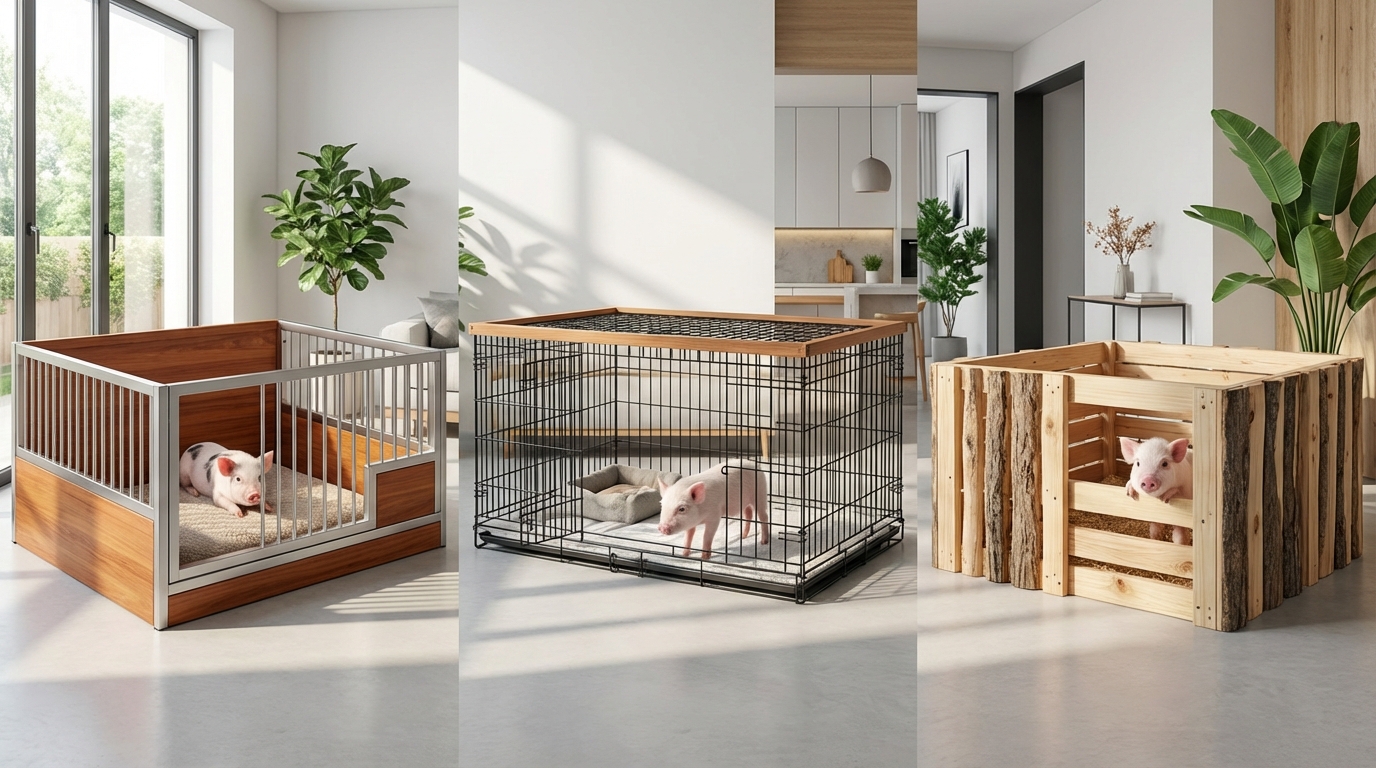 マイクロブタ用ケージの選び方|専用品・代用品・自作を比較