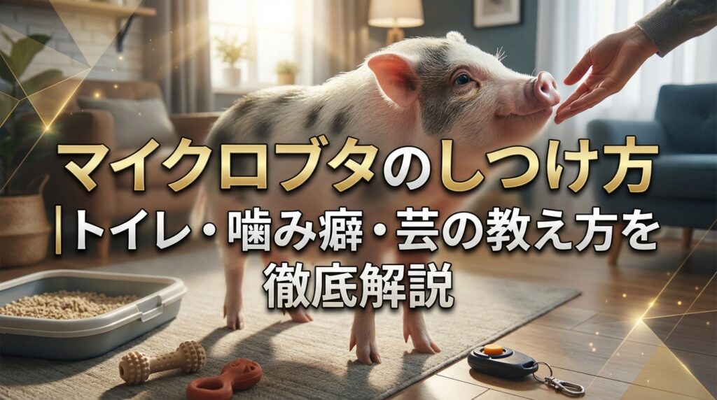 マイクロブタのしつけ方｜トイレ・噛み癖・芸の教え方を徹底解説