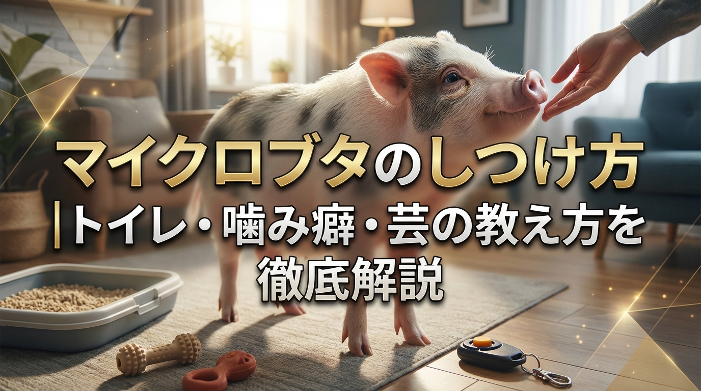 マイクロブタのしつけ方｜トイレ・噛み癖・芸の教え方を徹底解説
