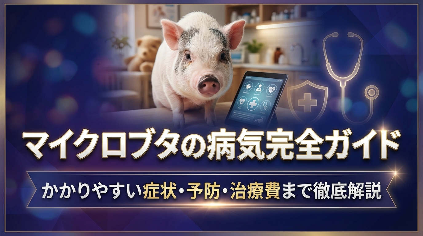 マイクロブタの病気完全ガイド|かかりやすい症状・予防・治療費まで徹底解説