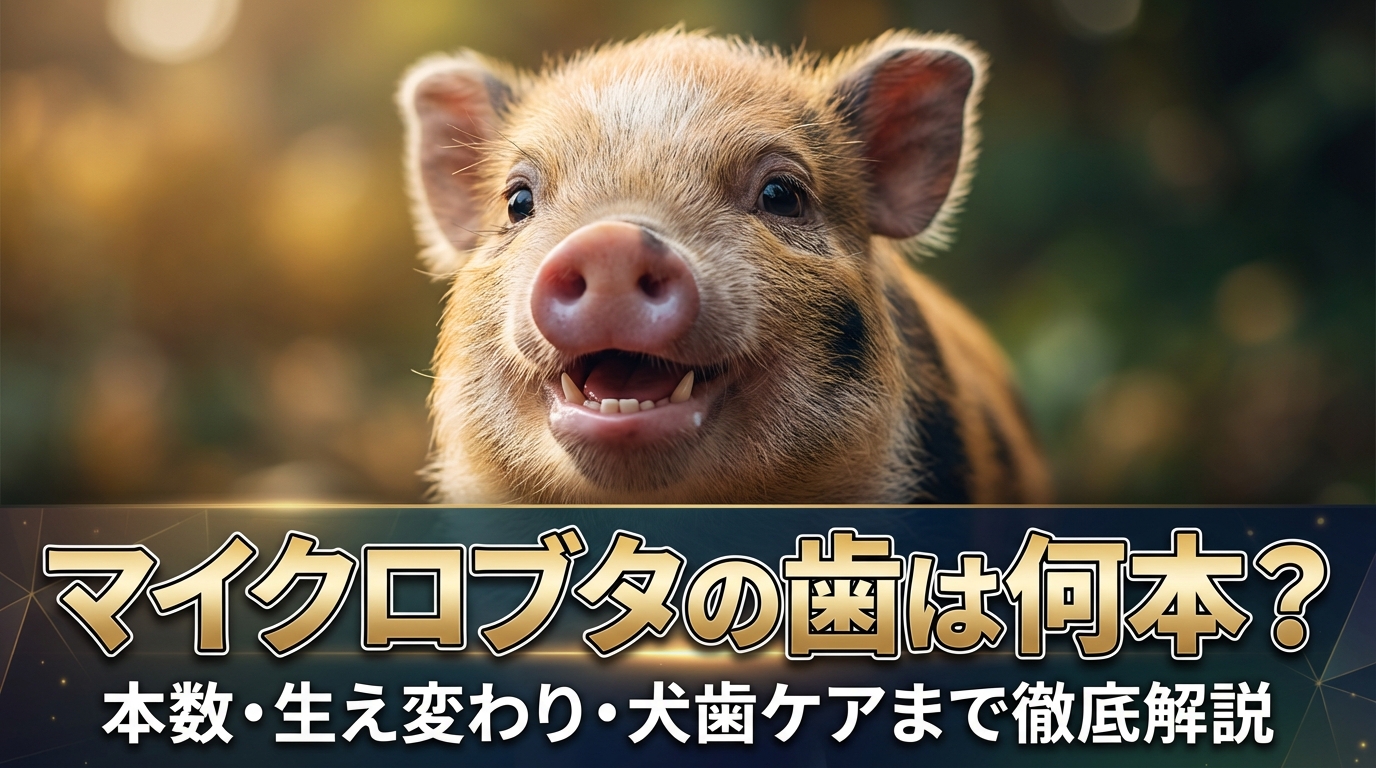 マイクロブタの歯は何本?本数・生え変わり・犬歯ケアまで徹底解説