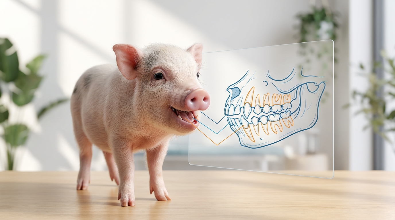 マイクロブタの歯の本数と種類|構造を図解でわかりやすく解説