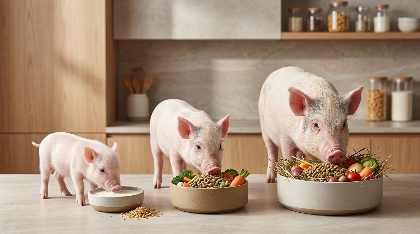 【成長段階別】マイクロブタの食費はどう変わる?