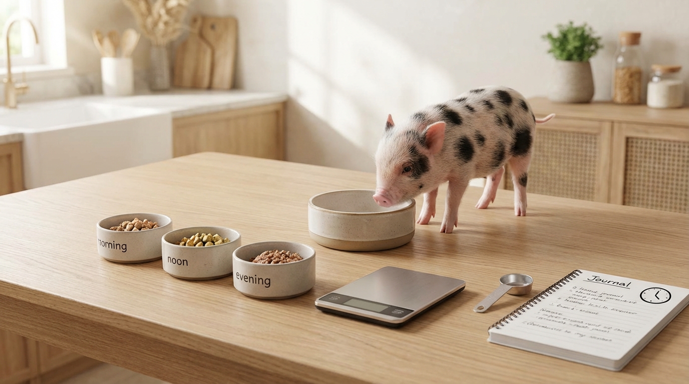 マイクロブタの1日の餌やりスケジュールと適正量