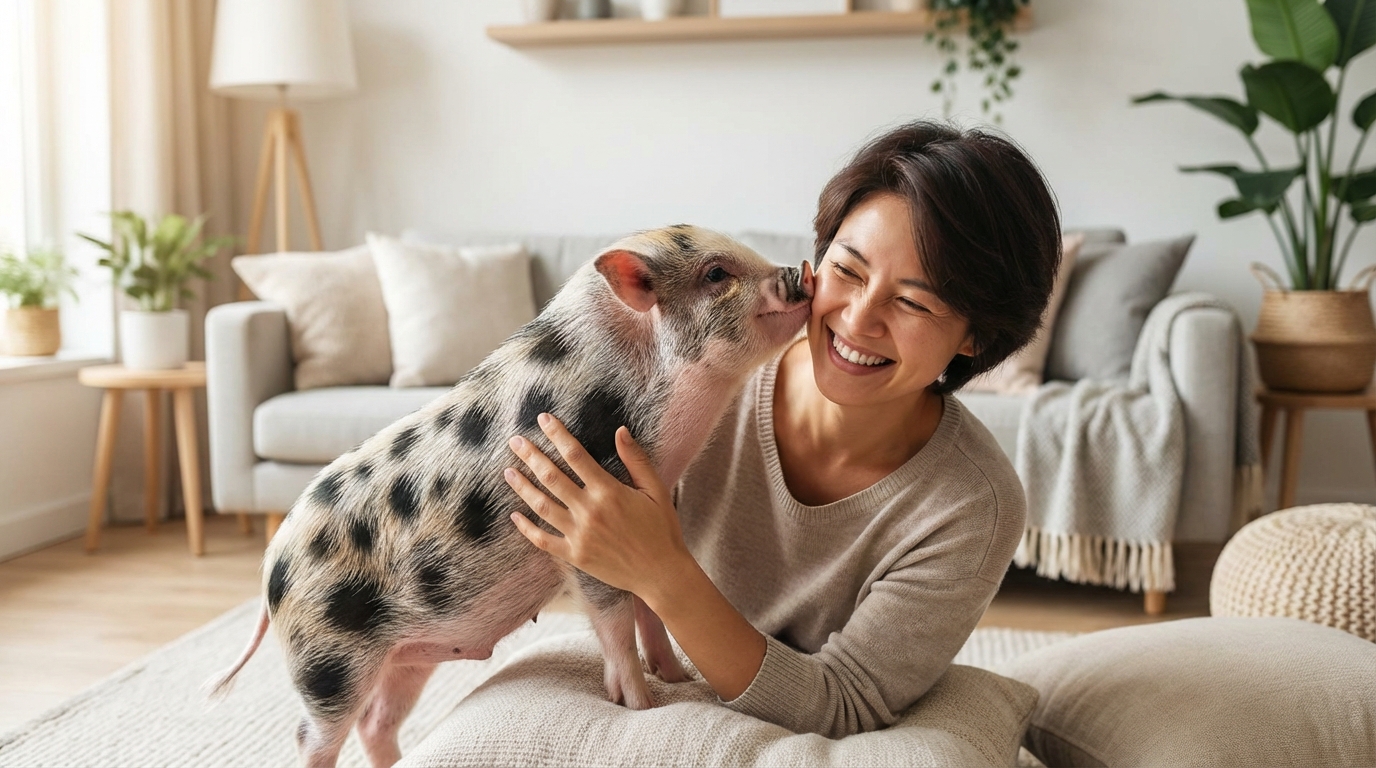 マイクロブタが見せる人懐っこい行動7選【愛情表現の具体例】