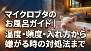 マイクロブタのお風呂ガイド｜温度・頻度・入れ方から嫌がる時の対処法まで