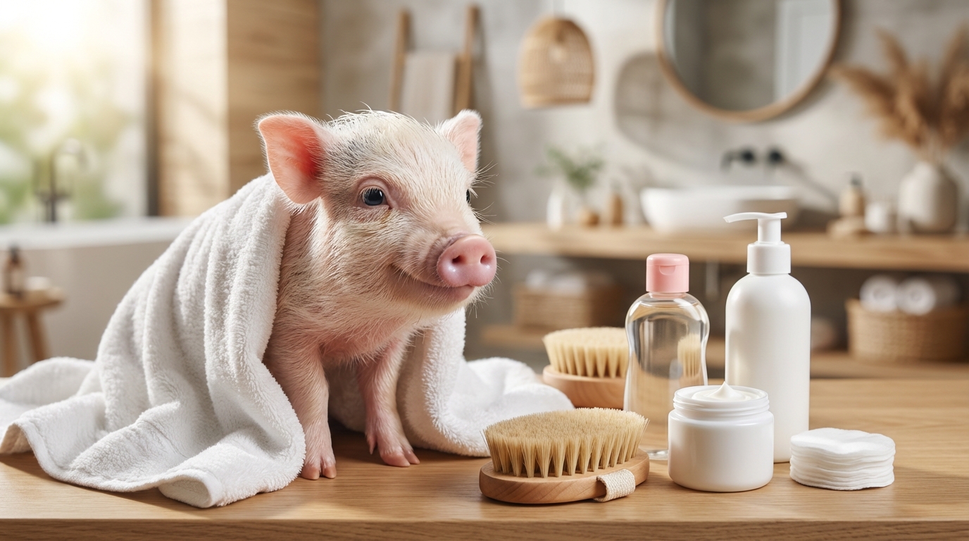 マイクロブタのお風呂上がりに必要なアフターケア