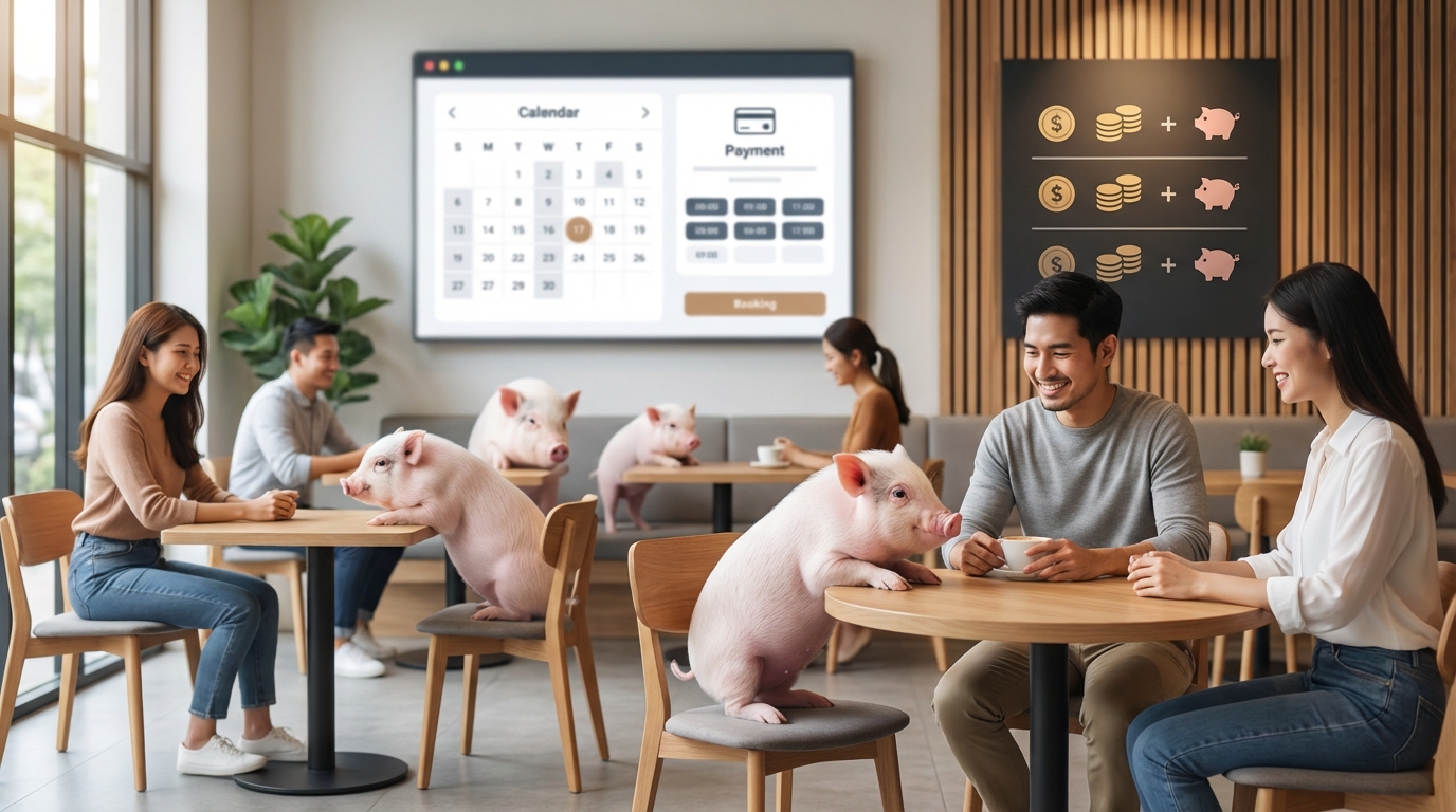 マイクロブタカフェの料金システムと予約方法