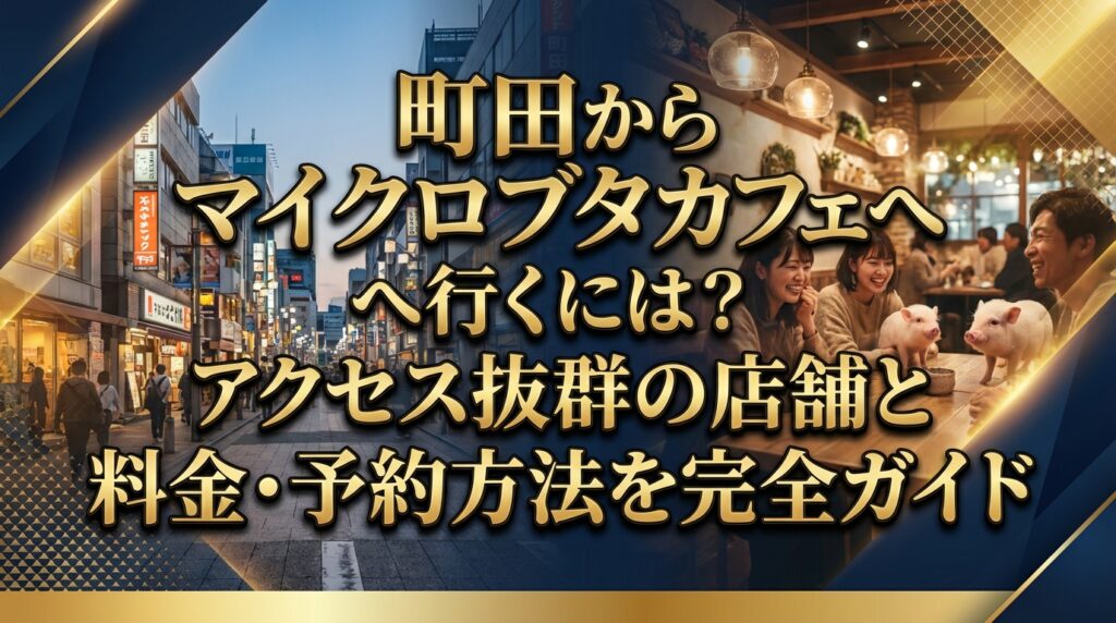 町田からマイクロブタカフェへ行くには？アクセス抜群の店舗と料金・予約方法を完全ガイド