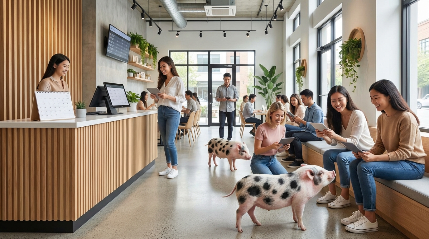 マイクロブタカフェの予約方法と当日予約のコツ