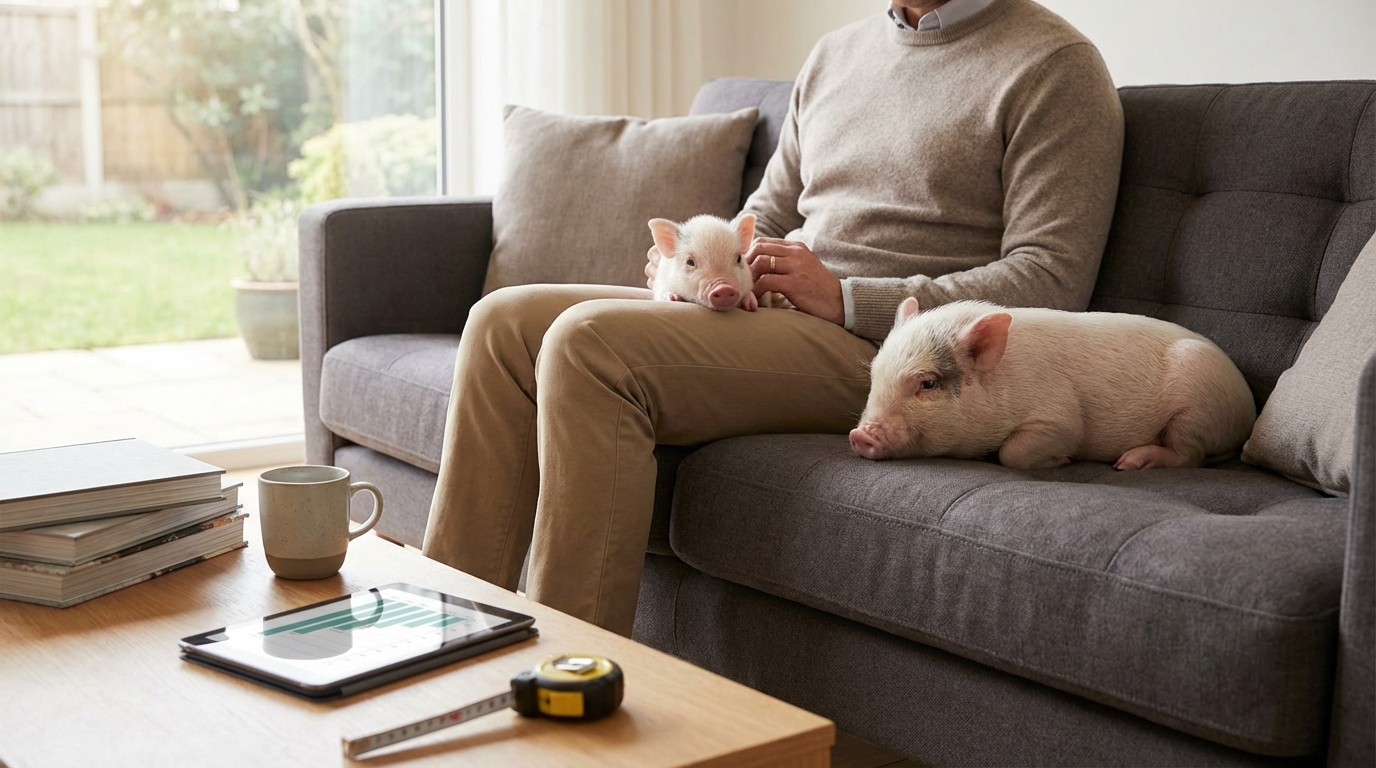 マイクロブタの実際のサイズを徹底解説|膝に乗れる期間はいつまで?