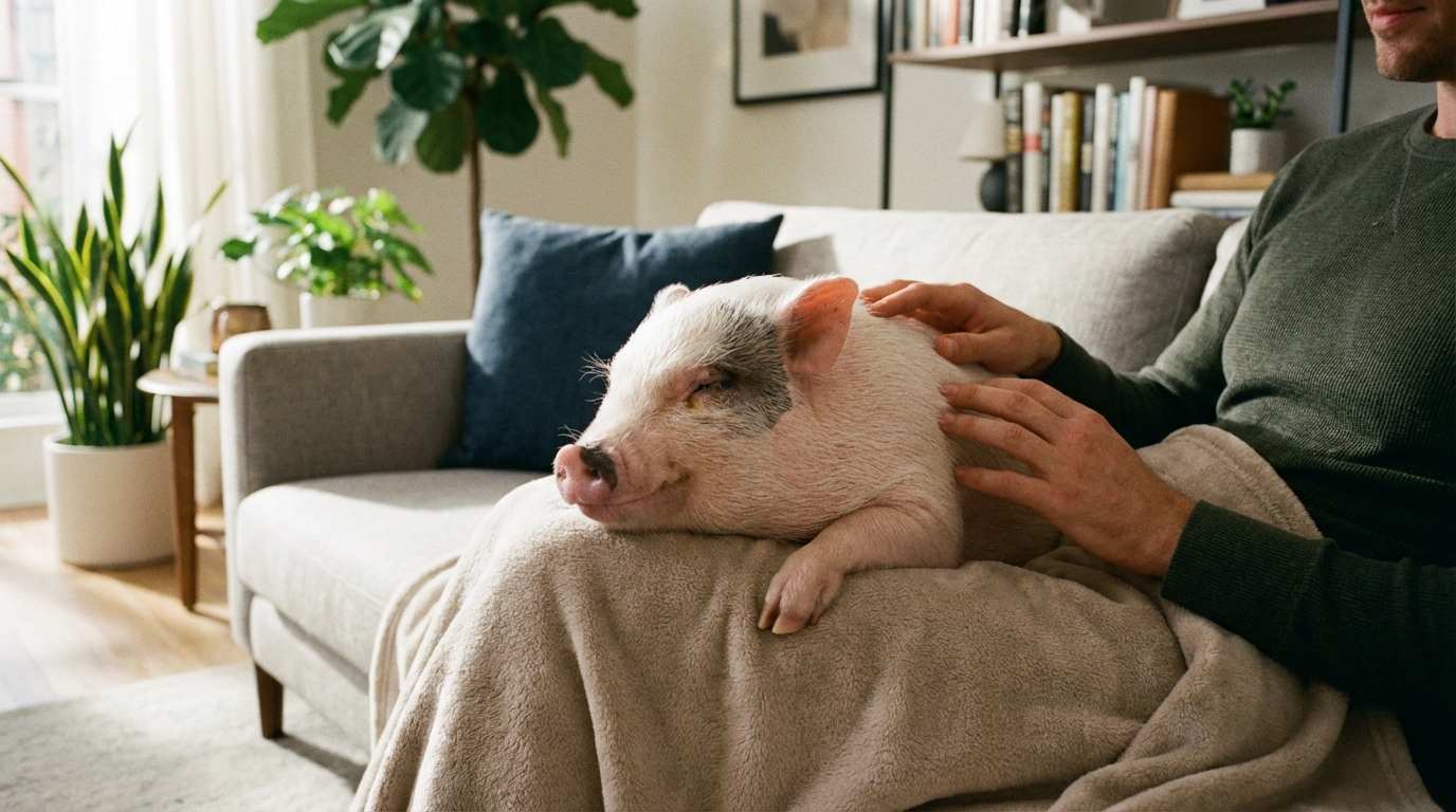 なぜマイクロブタは膝に乗りたがる?3つの理由