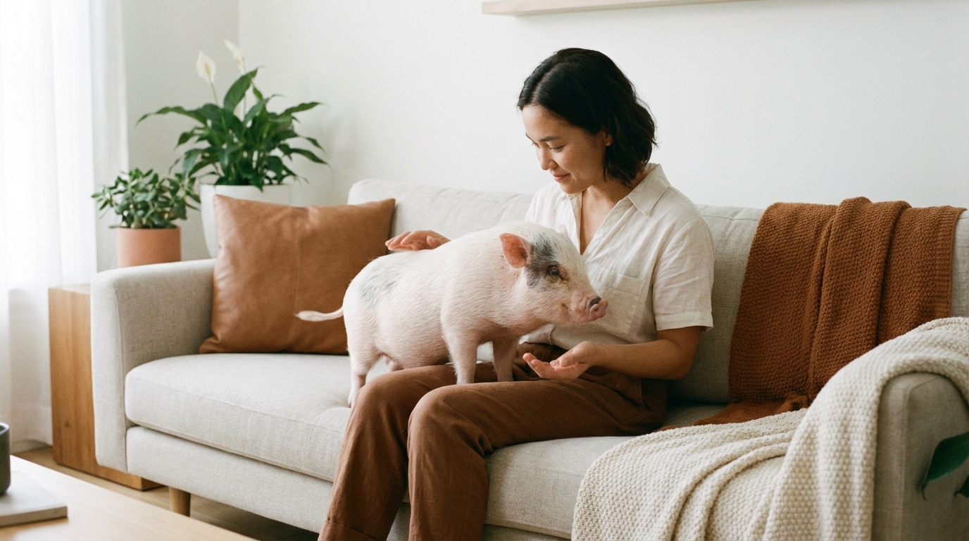 マイクロブタが膝に乗らない・嫌がる場合の原因と対処法