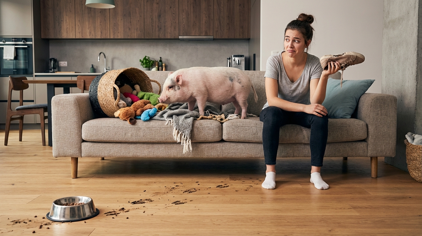 一人暮らしでマイクロブタを飼う5つの現実的課題