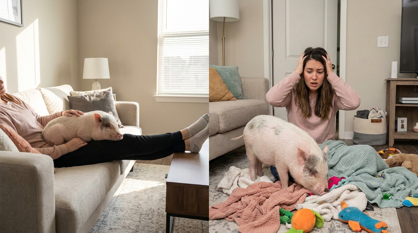 一人暮らしでマイクロブタ飼育に向いている人・向いていない人