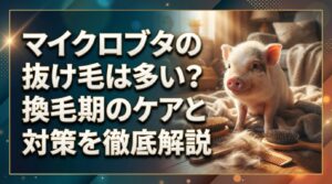 マイクロブタの抜け毛は多い？換毛期のケアと対策を徹底解説