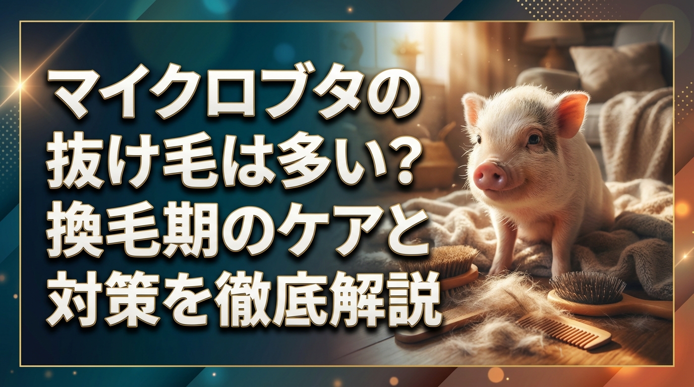 マイクロブタの抜け毛は多い?換毛期のケアと対策を徹底解説
